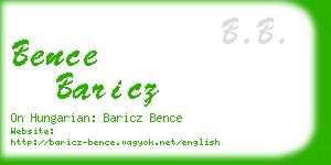 bence baricz business card